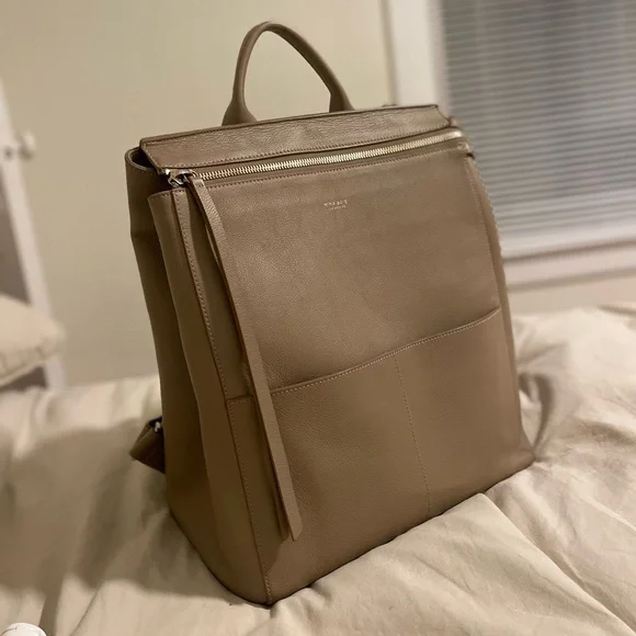 Harper Full Backpack (Leather) in Desert - Picture 9 of 15